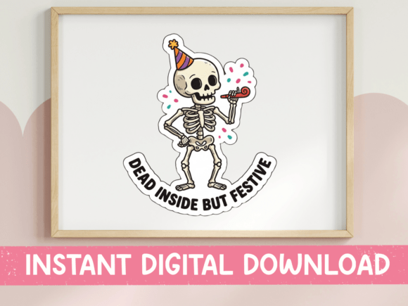 Dead Inside but Festive Skeleton Embroidery Review