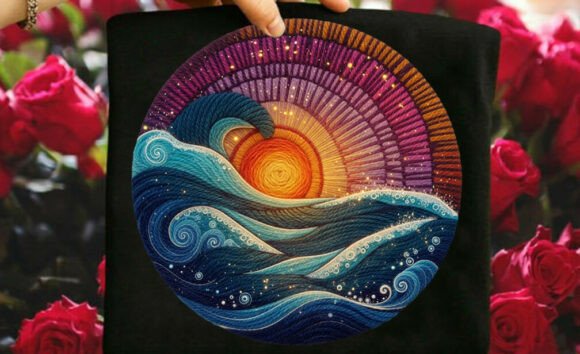 Faux Yarn Sunshine Summer Beach Png: Real Embroidery Review