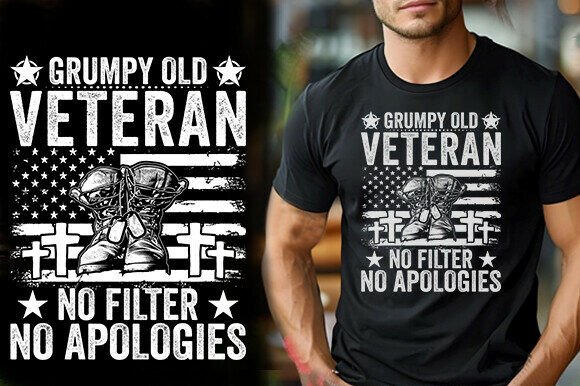 FLAG GRUMPY OLD VETERAN NO FILTER NO APO