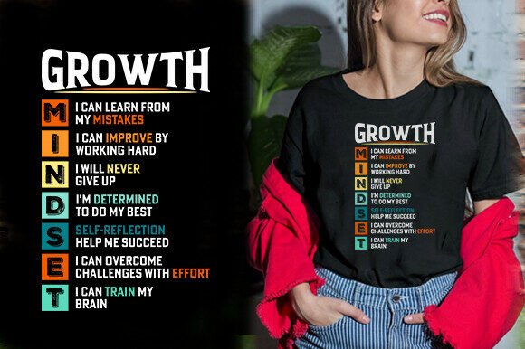 GROWTH MINDSET VECTOR TSHIRT DESIGN Review