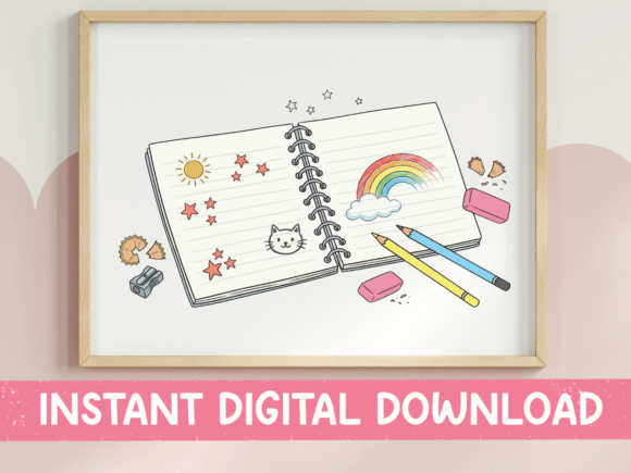Kids Doodle Notebook Rainbow Art Review