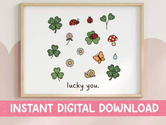 Lucky You Four Leaf Clover Print Review