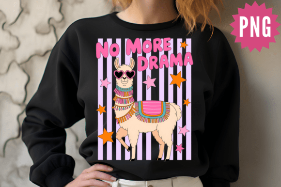 No More Drama Llama PNG Design Review