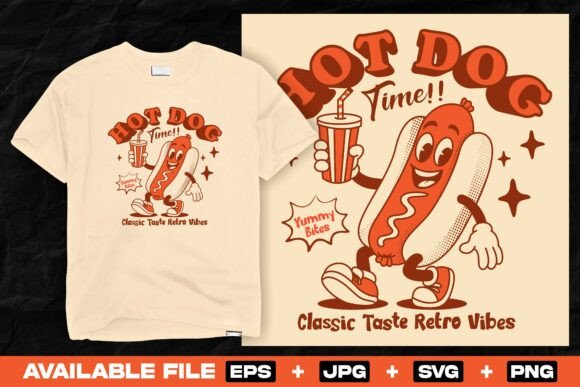 Retro Hot Dog Cartoon Mascot Design Review