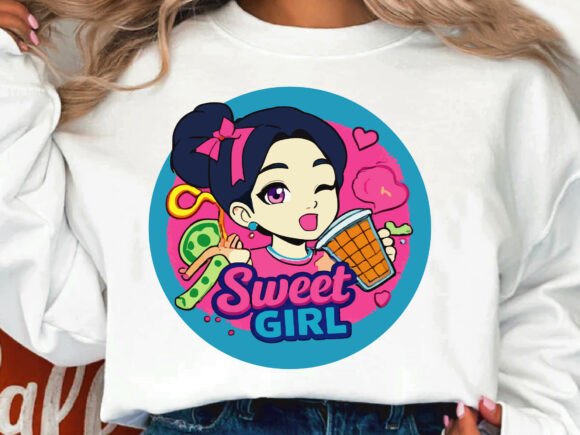 Review: Sweet Girl Sweatshirt Png Design