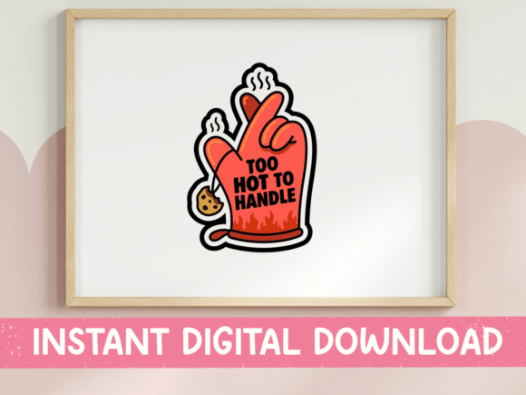 Too Hot to Handle Oven Mitt Funny Embroidery Review